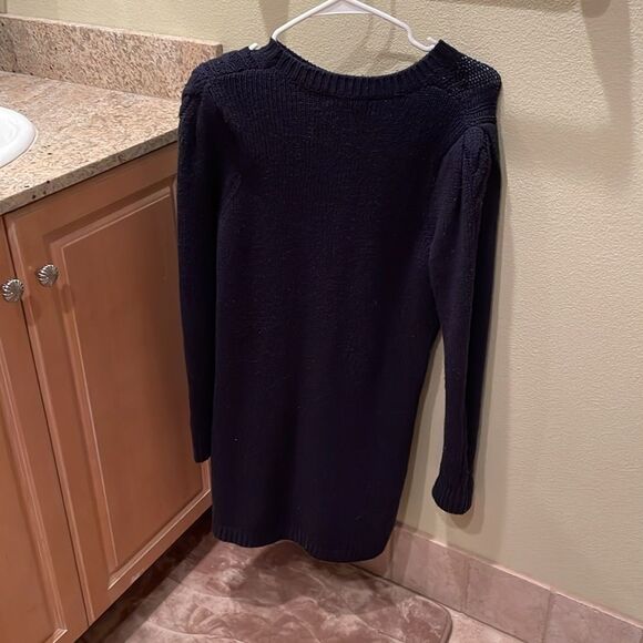 Treasure and Bond & Something Navy Collab woman’s navy blue wool/cashmere dress - Picture 8 of 11